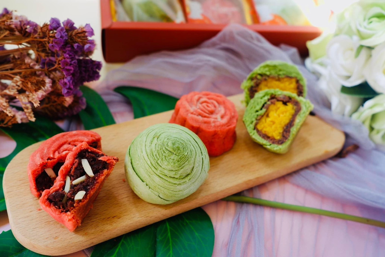 2024農糧署國產紅豆入圍  抹茶相思奶皇酥&玫瑰杏仁花餅